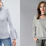 The sweater with a polo collar - the most modern, comfortable and warm choice for the ladies!