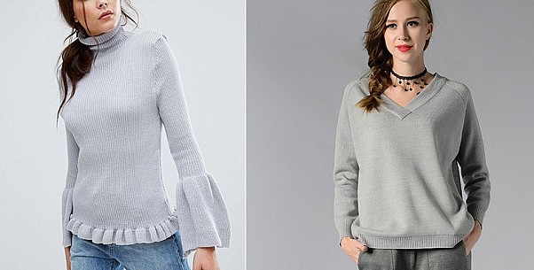 The sweater with a polo collar - the most modern, comfortable and warm choice for the ladies!