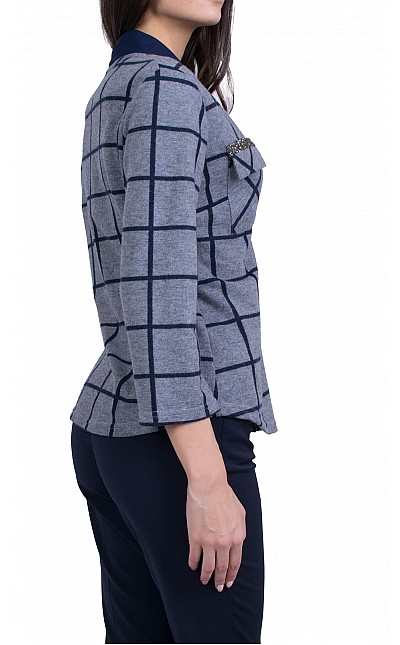 Ladies Knitted Shirt with Long Sleeve B 6033 / 2020