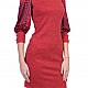 Knitted Ladies Dress in Red R 6295 RED / 2020