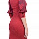 Knitted Ladies Dress in Red R 6295 RED / 2020