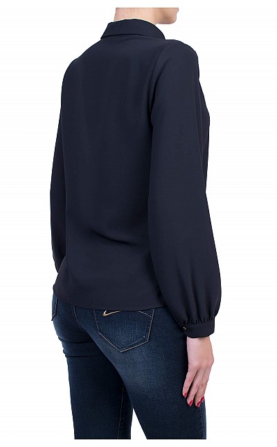 Black Ladies Blouse with Long Sleeve B 50727 / 2020