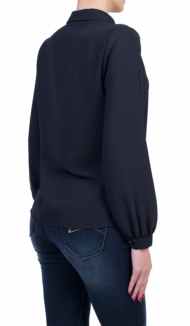 Black Ladies Blouse with Long Sleeve B 50727 / 2020