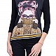 Knitted Women's Blouse with Stamp B 50728 BLACK / 2020