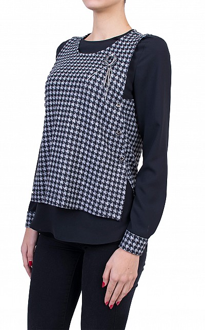 Women's Blouse Long Sleeve 50762 BLACK / 2020