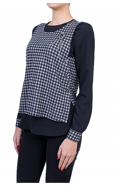 Women's Blouse Long Sleeve 50762 BLACK / 2020