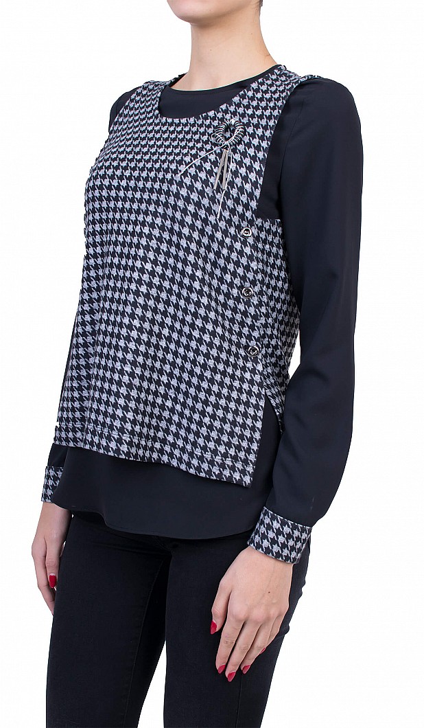 Women's Blouse Long Sleeve 50762 BLACK / 2020