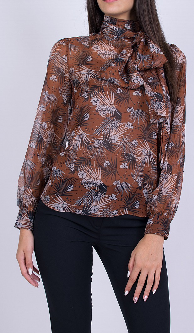 Chiffon Women's Blouse with Long Sleeves 20407 / 2020