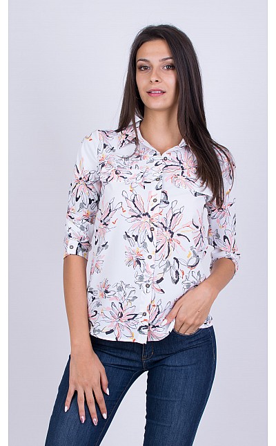 Women's Blouse with Floral Motifs 20418 / 2020