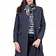 Women's Gray Wool Coat with Quilted Lining J 19548