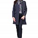 Women's Gray Wool Coat with Quilted Lining J 19548