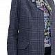 Women's Gray Wool Coat with Quilted Lining J 19548