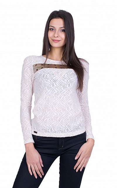 Women's Beige Blouse 20544 / 2021