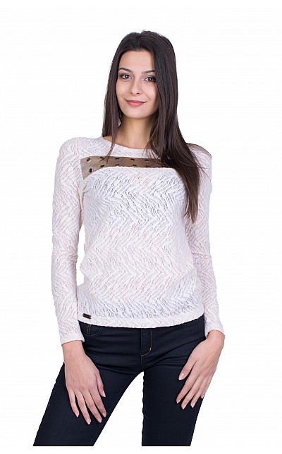 Women's Beige Blouse 20544 / 2021