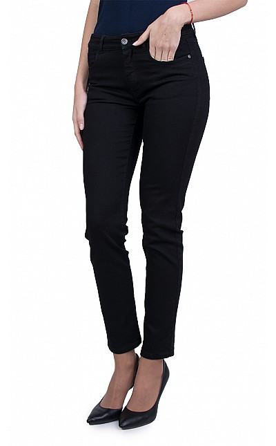 Black Women's Denim Pants 21561 / 2022