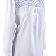 White Satin Blouse with Delicate Lace 23524 / 2023 White Satin Blouse with Delicate Lace 23524 / 2023