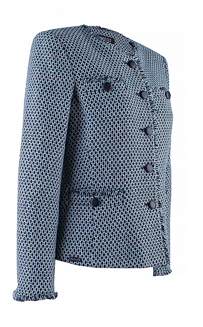 Women's Boucle Jacket in Modern Color Composition 23520 / 2023