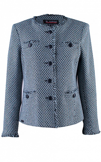 Women's Boucle Jacket in Modern Color Composition 23520 / 2023