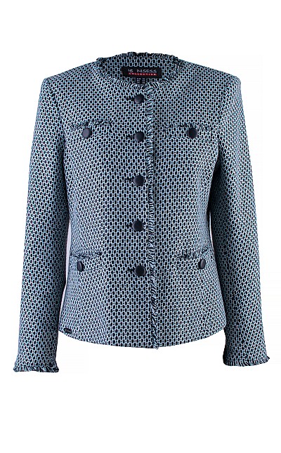 Women's Boucle Jacket in Modern Color Composition 23520 / 2023