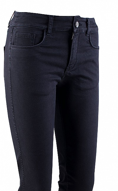 Black Women's All-Season Jeans with Elastic Comfort and Clean Design 24520 black / 2025