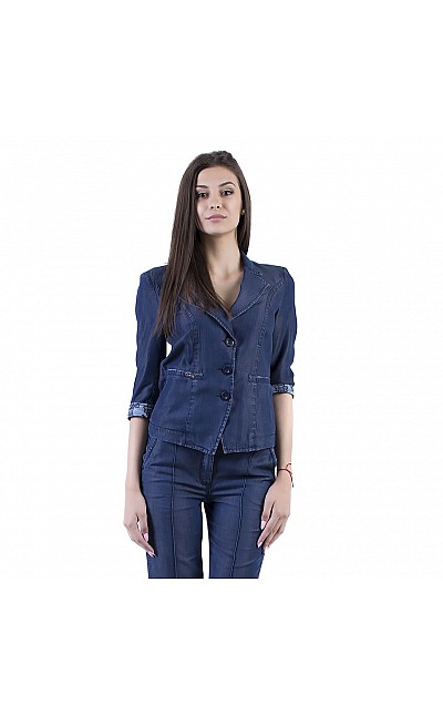 Women's denim jacket with 3/4 Sleeve 17170