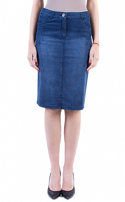 Denim Skirt Business Length 17144