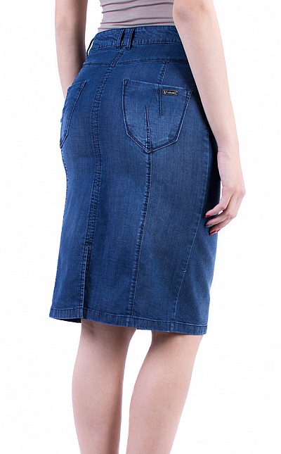 Denim Skirt Business Length 17144