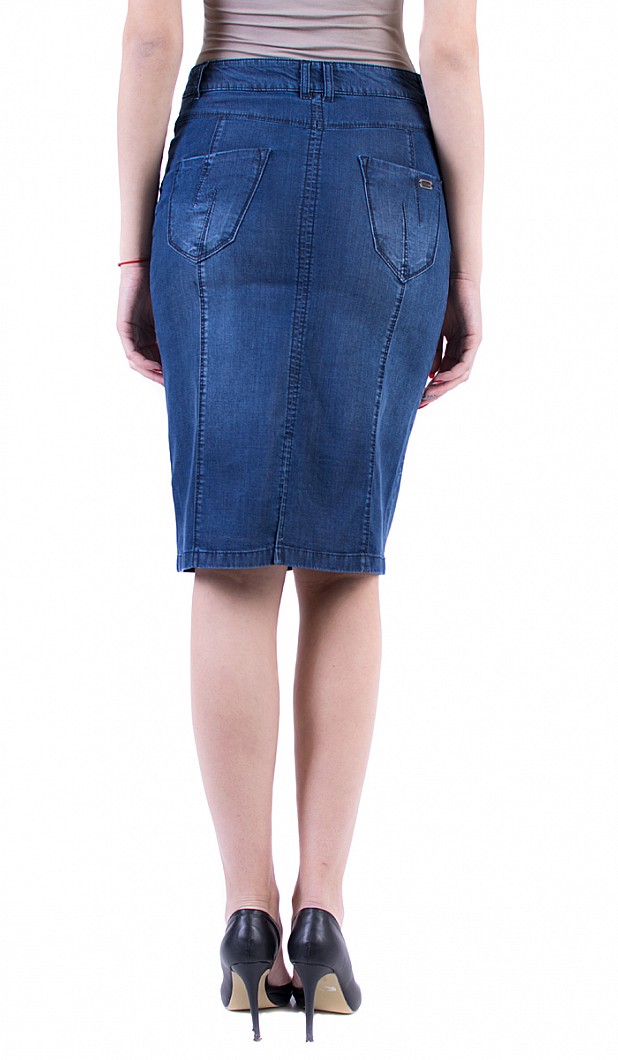 Denim Skirt Business Length 17144