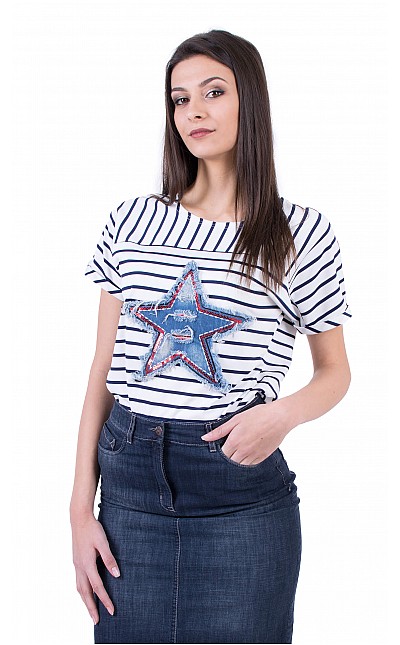 Women's Striped T-shirt B 19213 / 2019