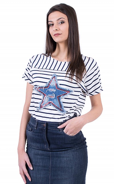 Women's Striped T-shirt B 19213 / 2019