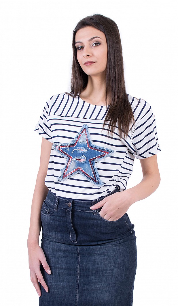Women's Striped T-shirt B 19213 / 2019