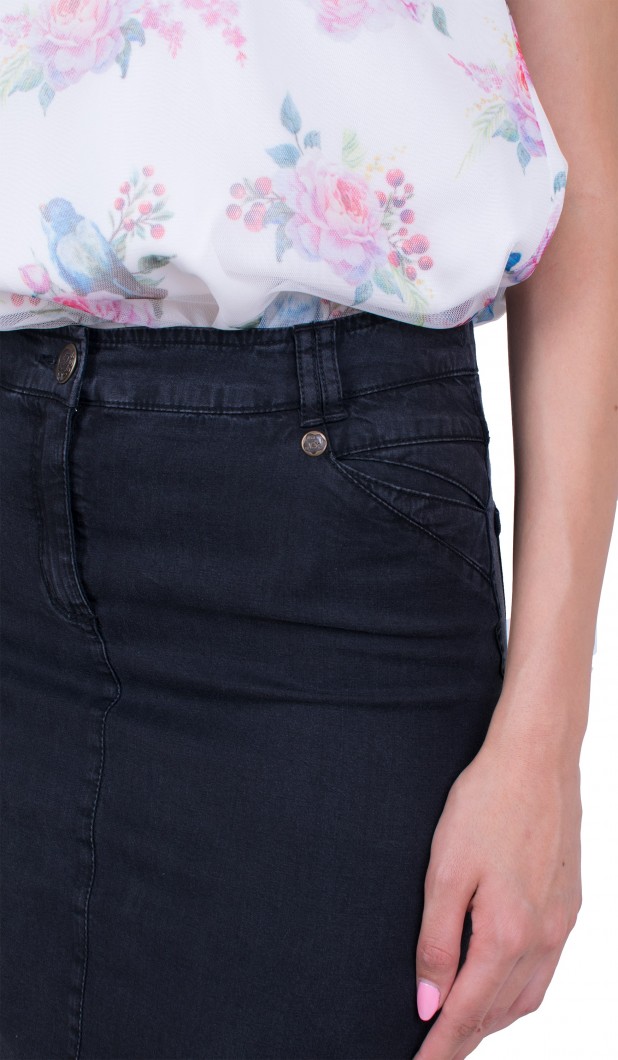 Women's Denim Skirt Business Length P 20154 / 2020 Women's Denim Skirt Business Length P 20154 / 2020