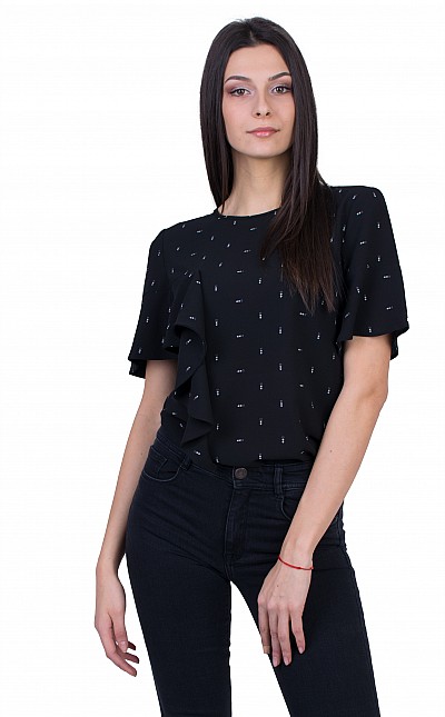 Women's Blouse with Short Sleeves B 21111