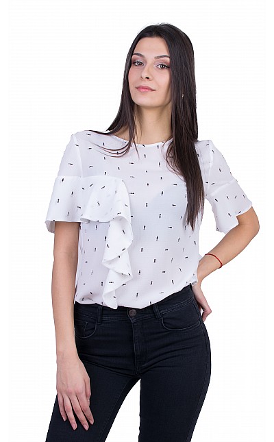 Women's Blouse with Short Sleeves B 21112