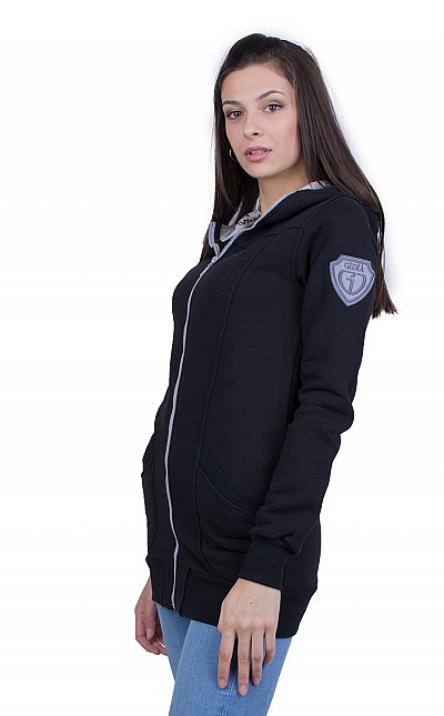 Women's Sports Sweatshirt in Black J 21901