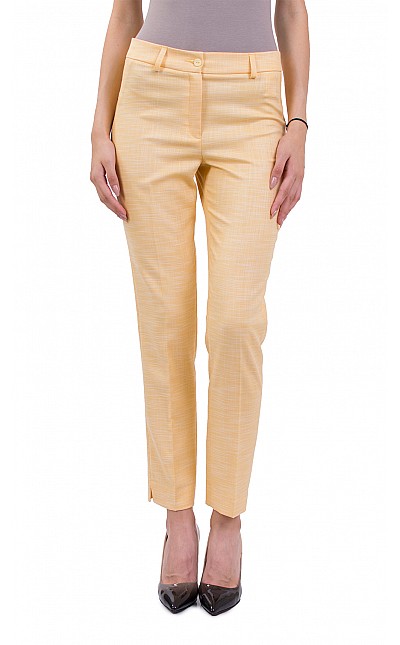 Summer Women's Pants with 9/10 length 18158 Yellow