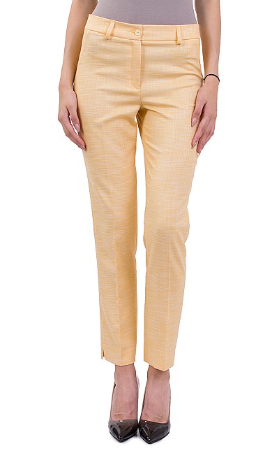 Summer Women's Pants with 9/10 length 18158 Yellow