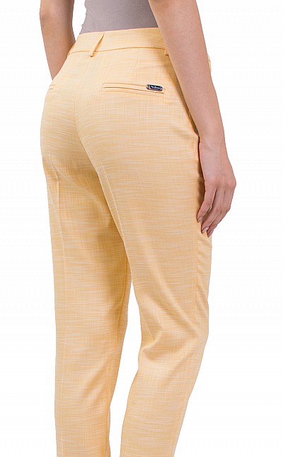 Summer Women's Pants with 9/10 length 18158 Yellow