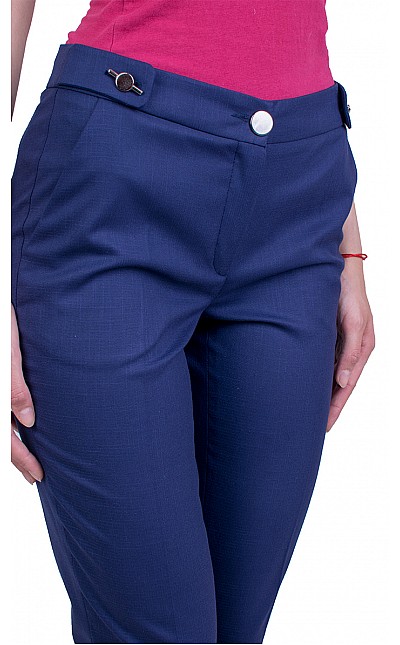 Dark Blue Women's Formal Pants 21160