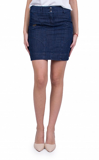 Short denim skirt P 21113