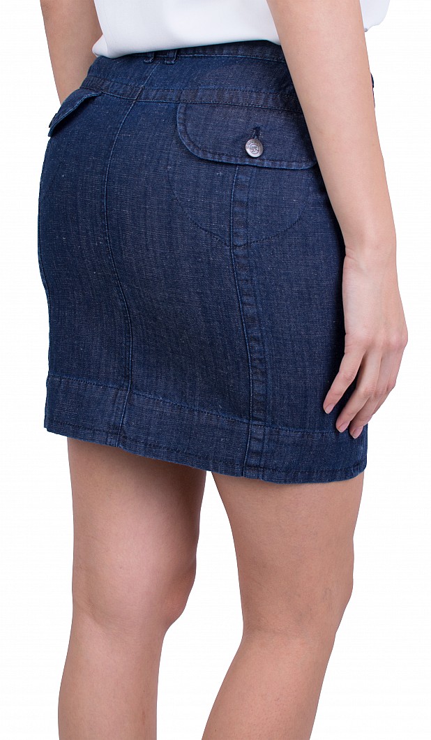 Short denim skirt P 21113