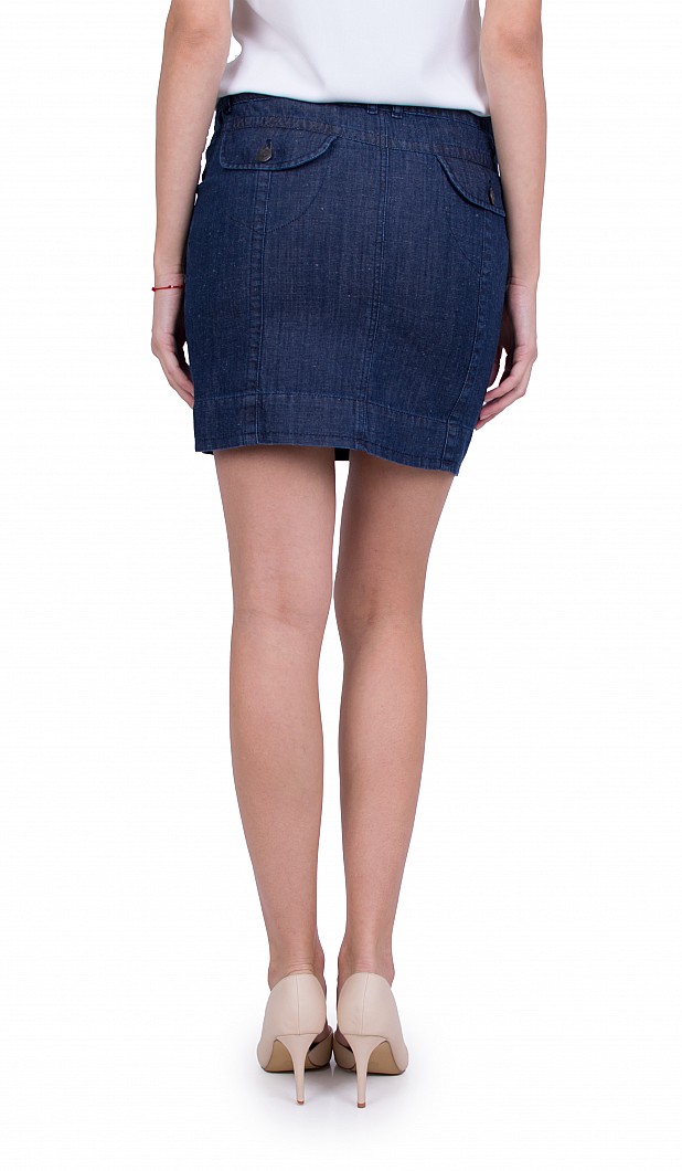 Short denim skirt P 21113