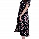 Black Flower Dress with Free Silhouette