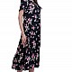 Black Flower Dress with Free Silhouette