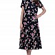 Black Flower Dress with Free Silhouette