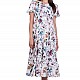 White Flower Dress with Free Silhouette