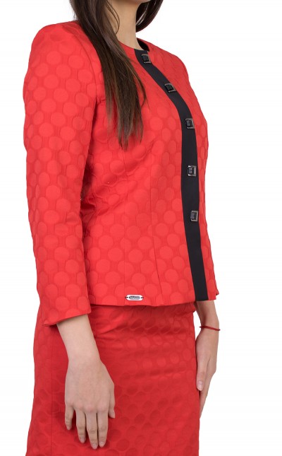 Women's Elegant Red Jacket 22117 / 2022