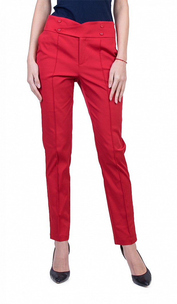 Red Women's Office Pants 22120 / 2022