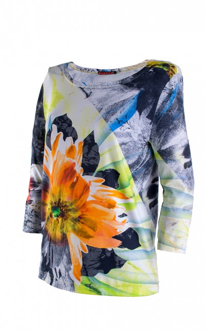 Multicolored Women's Blouse - 9/10 Sleeve 23110 / 2023