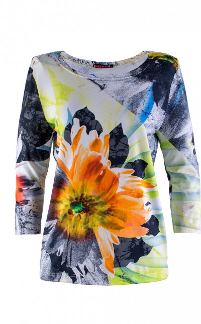 Multicolored Women's Blouse - 9/10 Sleeve 23110 / 2023